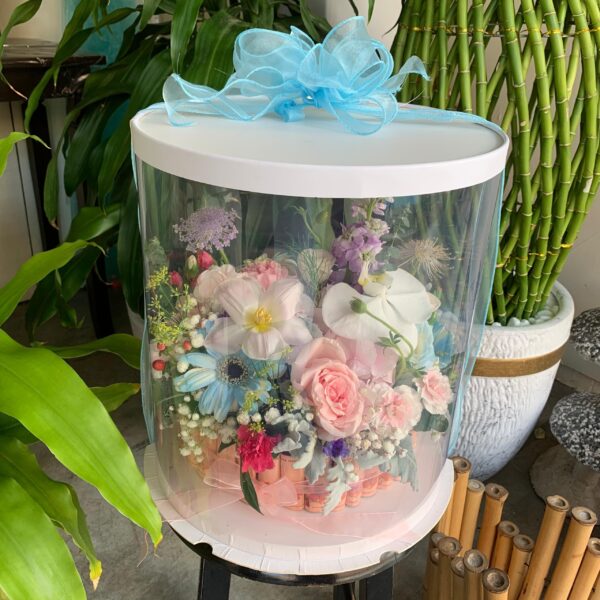 Melanie Money Flower Cake Gift Box (1 Layer) - Image 2