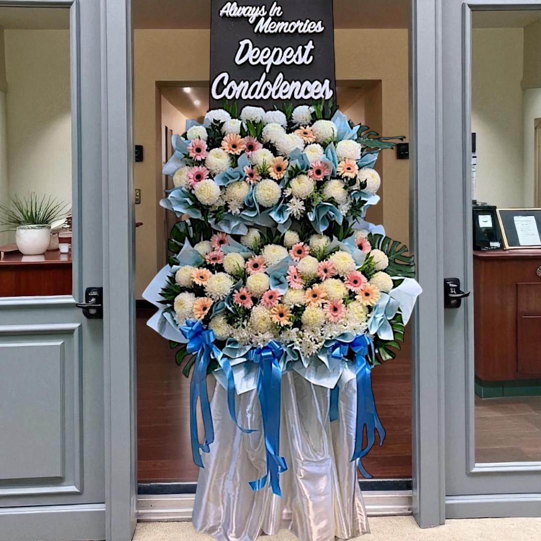 Heavenly Blooms Condolence Stand