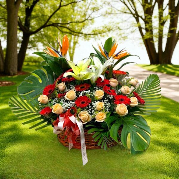 Tropical Grandeur Flower Basket