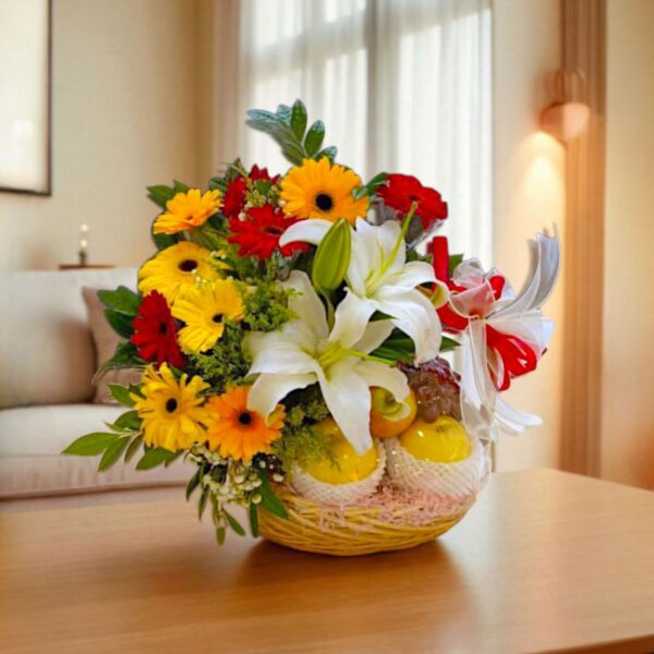 Megan Fruits & Flowers Basket