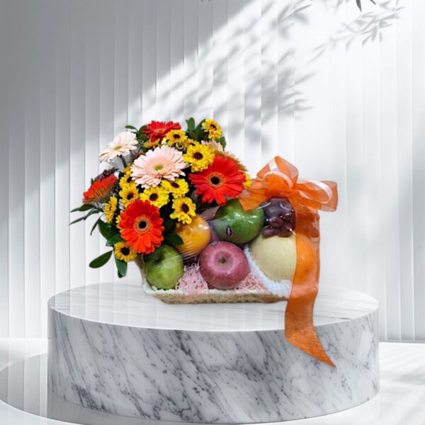 Poppy Fruit & Flower Basket
