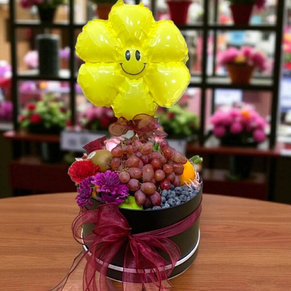 Bright & Cheerful Fruits & Flowers Gift Box