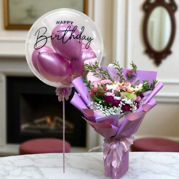 Purple Bliss — Birthday Bouquet Set