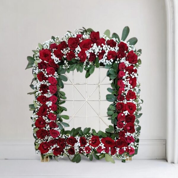 Crimson Memory Photo Wreath