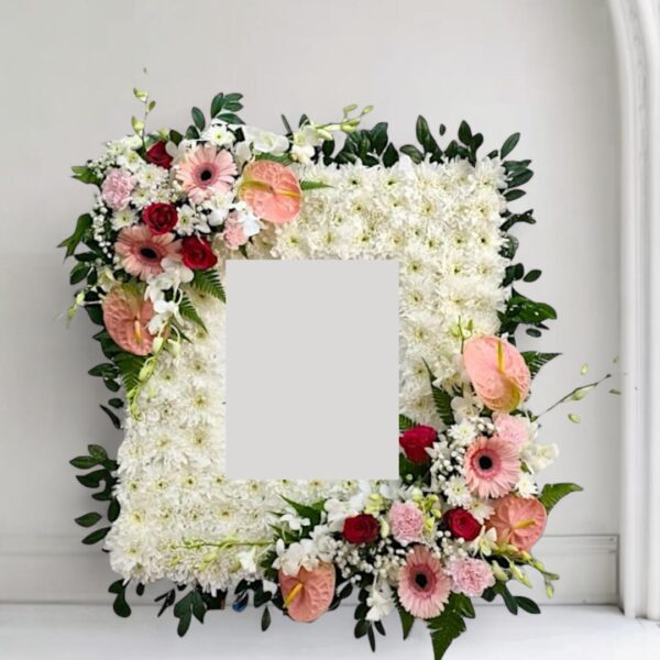 Serene Bloom Photo Wreath