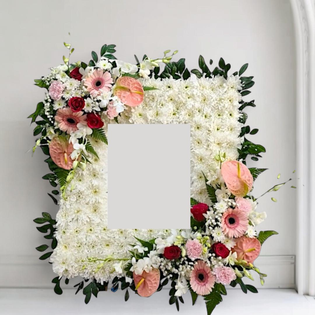 Serene Bloom Photo Wreath