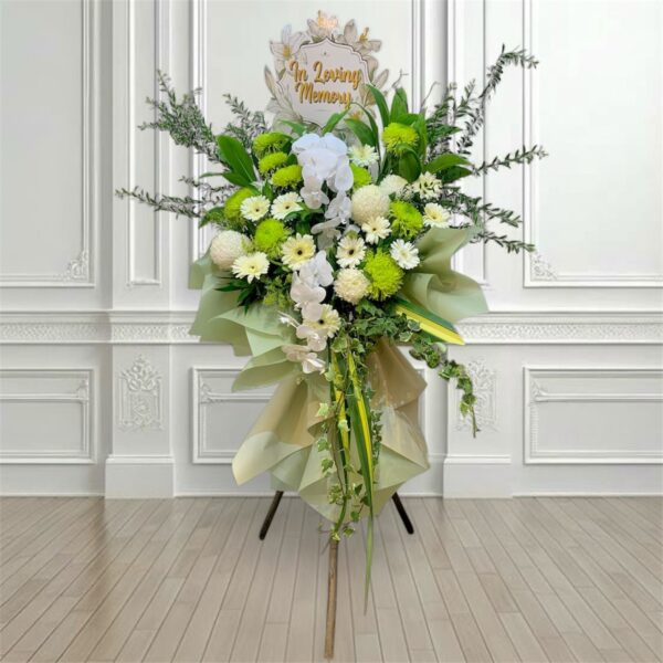 Tranquil Blossoms Condolence Stand