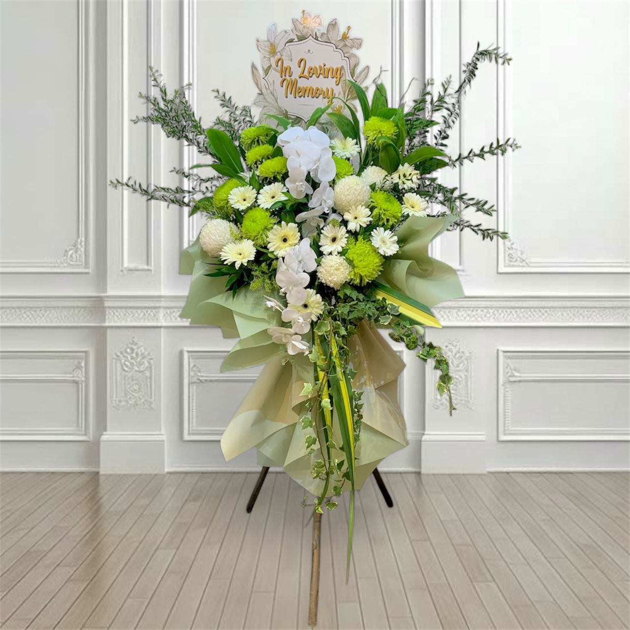 Tranquil Blossoms Condolence Stand