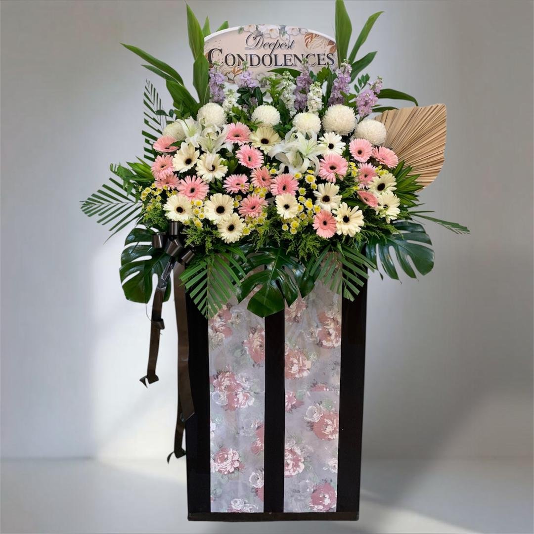 Vintage Floral Condolence Stand